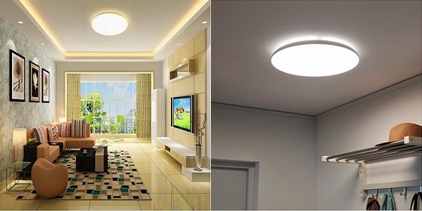 Lưu ý khi lựa chọn đèn LED ốp trần trong phòng khách